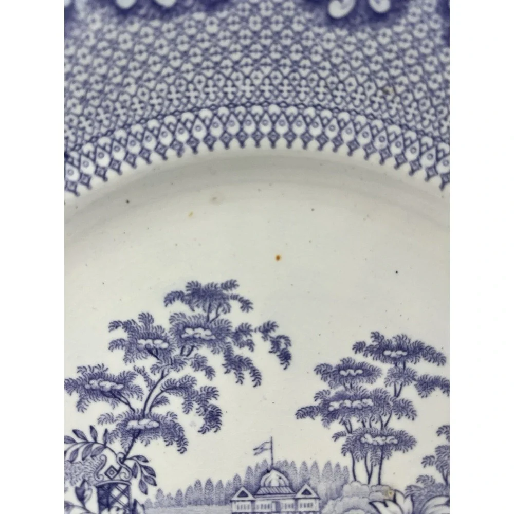 Antique Rorstrand Purple Transferware Lila Spet Plate Lilac Lace 9.5